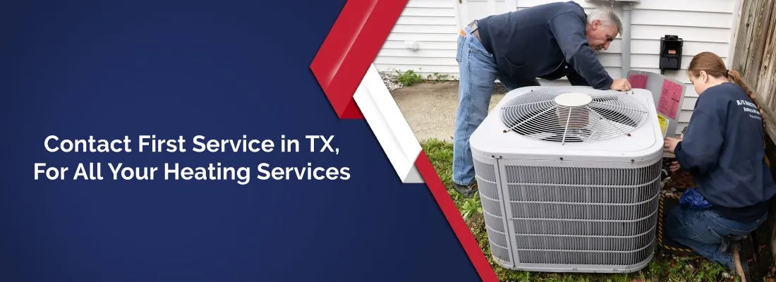 First Service technicians working on an outdoor AC unit